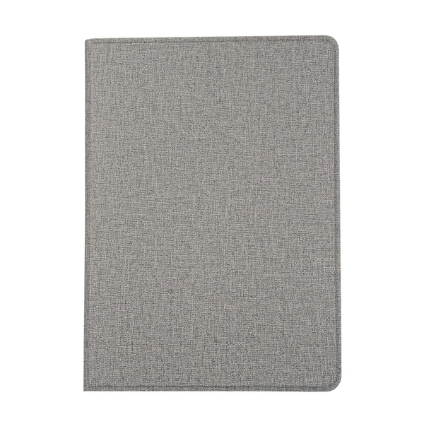 For iPad 10.2 2021 2020 2019 Voltage Craft Cloth TPU Protective Case with Holder(Grey)