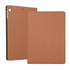 For iPad 10.2 2021 2020 2019 Voltage Craft Cloth TPU Protective Case with Holder(Brown)