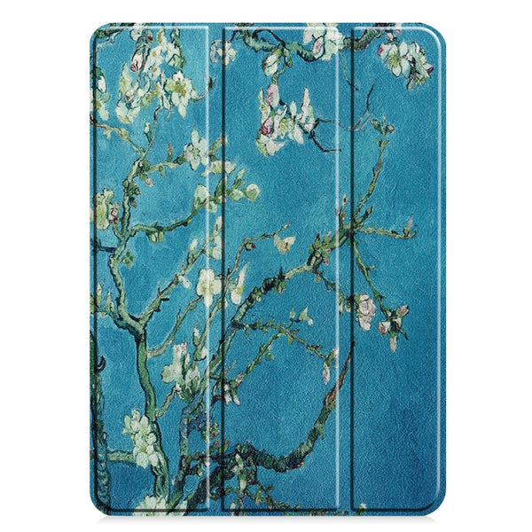 For iPad Pro 11 2022 2021 Colored Drawing Horizontal Flip PC PU Leather Tablet Ca...(Apricot Flower)