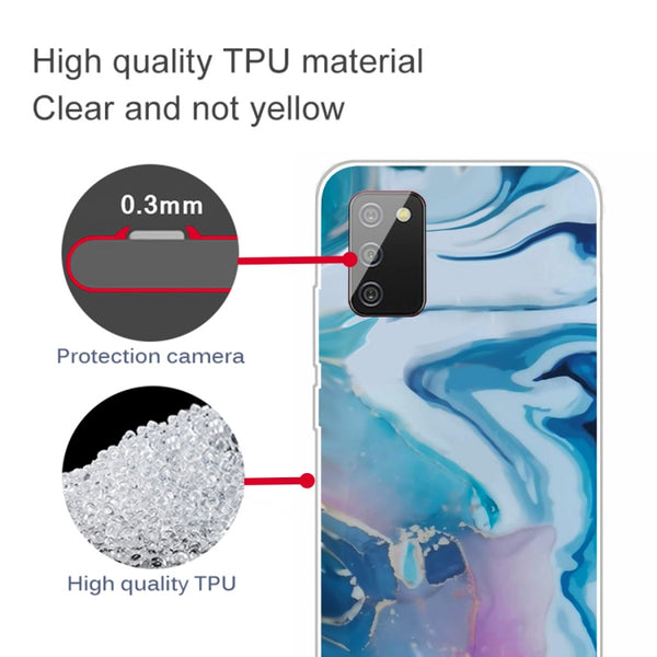 For Samsung Galaxy A02s (EU Version) A Series Marble Pattern TPU Protective Case(HC-A19)