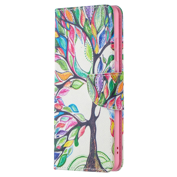 For Samsung Galaxy A32 4G Colored Drawing Pattern Horizontal Flip Leather Case with Ho...(Life Tree)