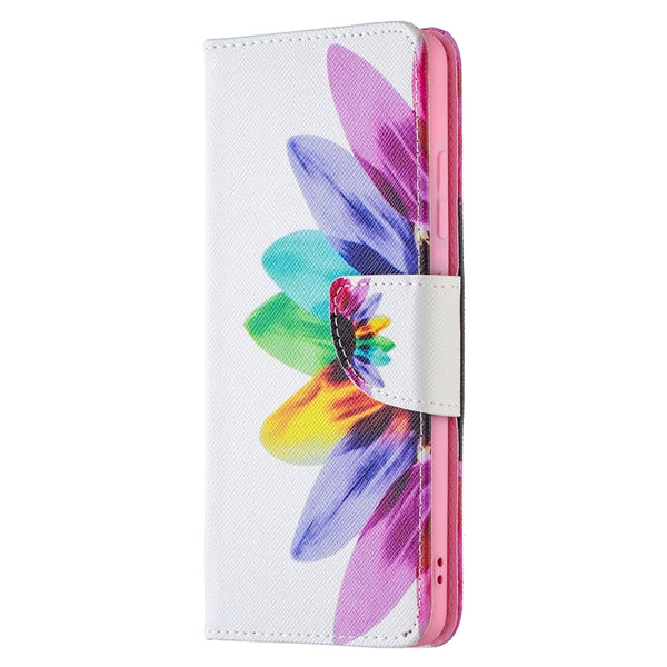 For Samsung Galaxy A32 4G Colored Drawing Pattern Horizontal Flip Leather Case with H...(Sun Flower)