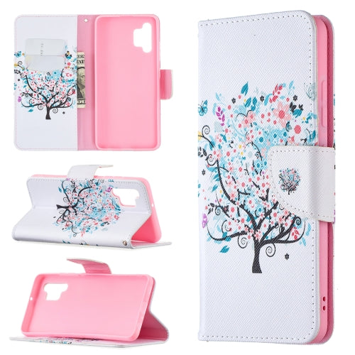 For Samsung Galaxy A32 4G Colored Drawing Pattern Horizontal Flip Leather Case with ...(Little Tree)