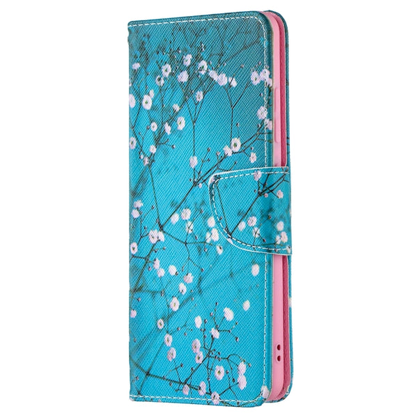 For Samsung Galaxy A32 4G Colored Drawing Pattern Horizontal Flip Leather Case with...(Plum Blossom)