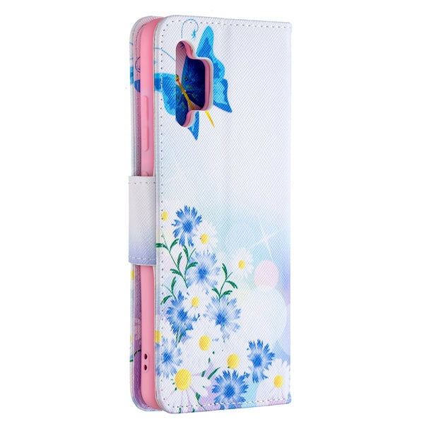 For Samsung Galaxy A32 4G Colored Drawing Pattern Horizontal Flip Leather Case with Holder...(Pansy)