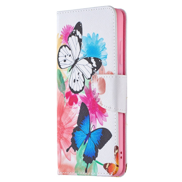 For Samsung Galaxy A32 4G Colored Drawing Pattern Horizontal Flip Leather Case with Ho...(Butterfly)