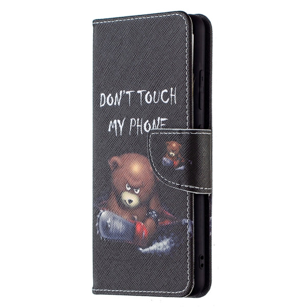 For Samsung Galaxy A32 4G Colored Drawing Pattern Horizontal Flip Leather Case with Holder ...(Bear)