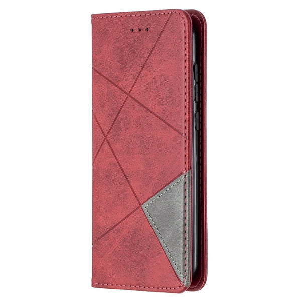 For Nokia C1 Plus Rhombus Texture Horizontal Flip Magnetic L