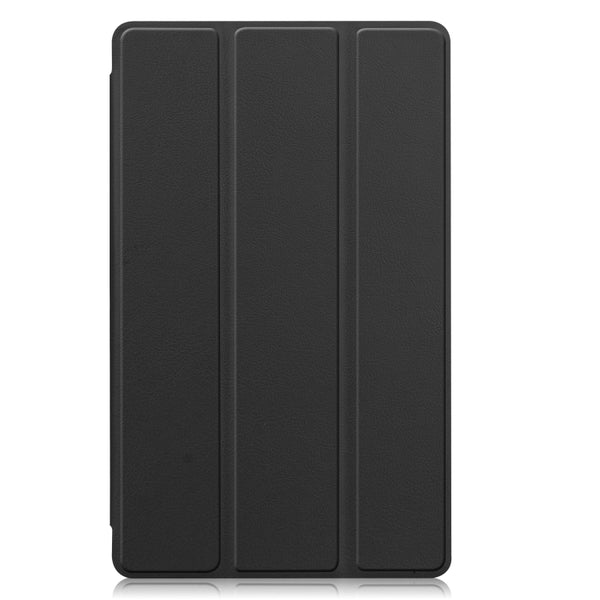 For Samsung Galaxy Tab A7 Lite T225 Custer Pattern Pure Color Horizontal Flip Leather Case...(Black)