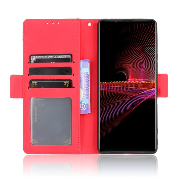 For Sony Xperia 1 III Skin Feel Calf Pattern Horizontal Flip