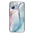 For Xiaomi Mi 11 Lite Abstract Marble Pattern Glass Protective Case(Abstract Gray)