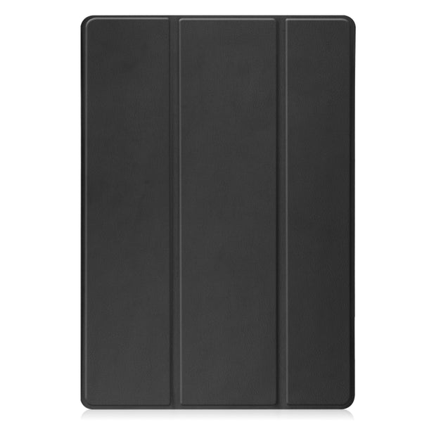 For Samsung Galaxy Tab S7 Lite T730 T735 Tab S7 FE T736 Pure Color Horizontal Flip TPU PU ...(Black)