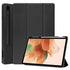 For Samsung Galaxy Tab S7 Lite T730 T735 Tab S7 FE T736 Pure Color Horizontal Flip TPU PU ...(Black)