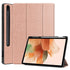 For Samsung Galaxy Tab S7 Lite T730 T735 Tab S7 FE T736 Pure Color Horizontal Flip TPU...(Rose Gold)