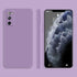 For Samsung Galaxy S20 FE Solid Color Imitation Liquid Silicone Straight Edge Dropproof F...(Purple)