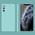 For Samsung Galaxy S20 FE Solid Color Imitation Liquid Silicone Straight Edge Dropproof...(Sky Blue)