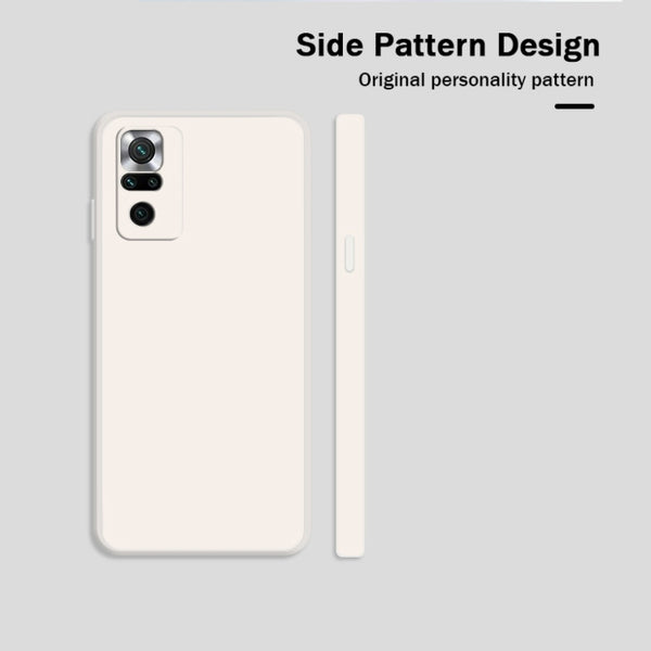 For Xiaomi Redmi Note 10 Pro Solid Color Imitation Liquid Silicone Straight Edge Dropproof...(White)