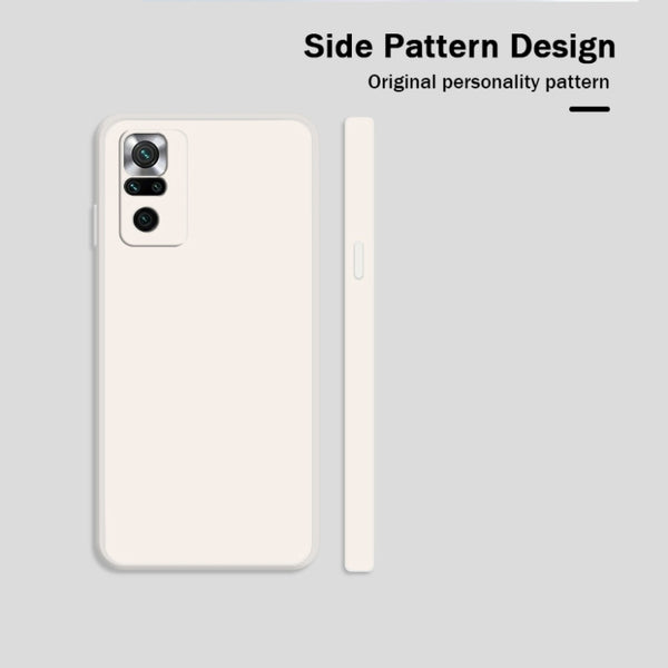 For Xiaomi Redmi Note 10 Pro Solid Color Imitation Liquid Silicone Straight Edge Dropproof...(Black)