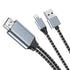 WIWU X7L 2 in 1 8 Pin to HDMI USB 1080P Full HD Adapter Cable, Cable Length: 2m(Gray)