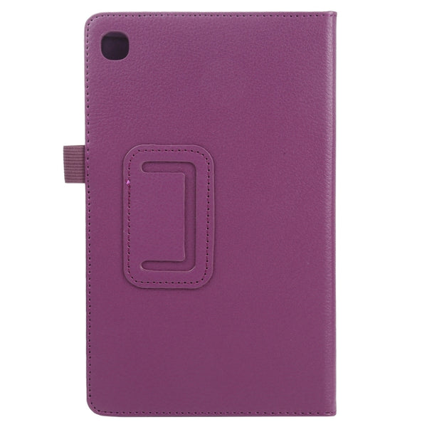 For Samsung Galaxy Tab A7 Lite T220 T225 Litchi Texture Solid Color Horizontal Flip Leath...(Purple)
