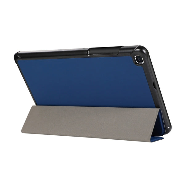 For Samsung Galaxy Tab A7 Lite 8.4 T220 225 3-folding Skin Texture Horizontal Flip TPU...(Navy Blue)