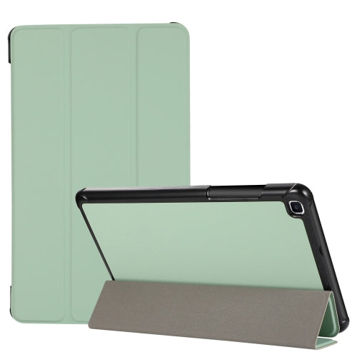 For Samsung Galaxy Tab A7 Lite 8.4 T220 225 3-folding Skin Texture Horizontal Flip TP...(Mint Green)