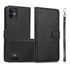 For iPhone 11 Calf Texture 2 in 1 Detachable Magnetic Back Cover Horizontal Flip Leather C...(Black)