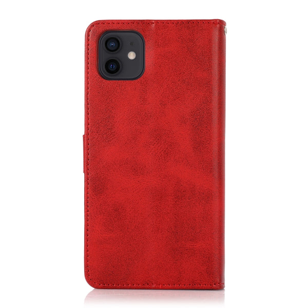 For iPhone 11 Calf Texture 2 in 1 Detachable Magnetic Back Cover Horizontal Flip Leather Cas...(Red)