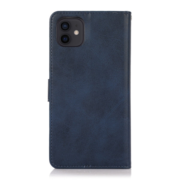 For iPhone 11 Calf Texture 2 in 1 Detachable Magnetic Back Cover Horizontal Flip Leather Ca...(Blue)