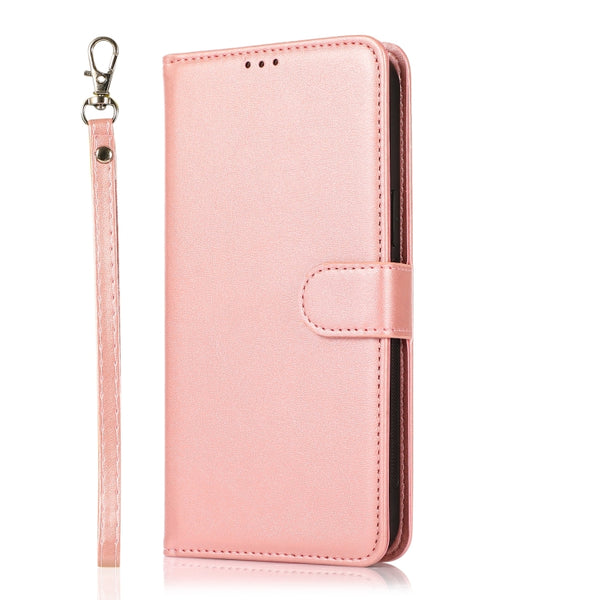 For iPhone 11 Calf Texture 2 in 1 Detachable Magnetic Back Cover Horizontal Flip Leath...(Rose Gold)
