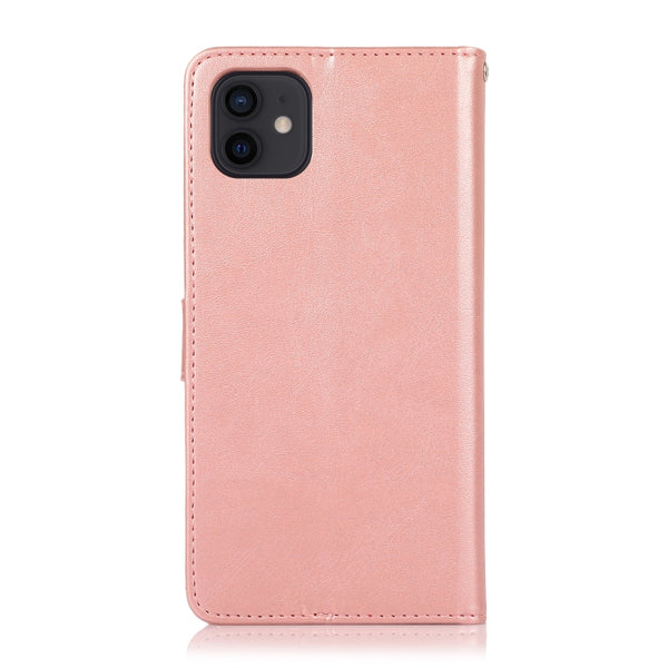 For iPhone 11 Calf Texture 2 in 1 Detachable Magnetic Back Cover Horizontal Flip Leath...(Rose Gold)