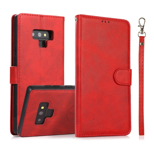 For Samsung Galaxy Note9 Calf Texture 2 in 1 Detachable Magnetic Back Cover Horizontal Flip ...(Red)