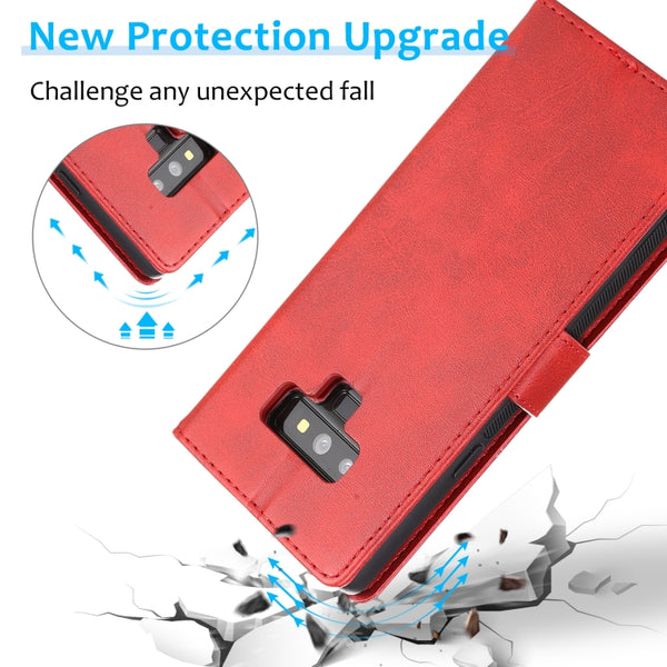 For Samsung Galaxy Note9 Calf Texture 2 in 1 Detachable Magnetic Back Cover Horizontal Flip ...(Red)