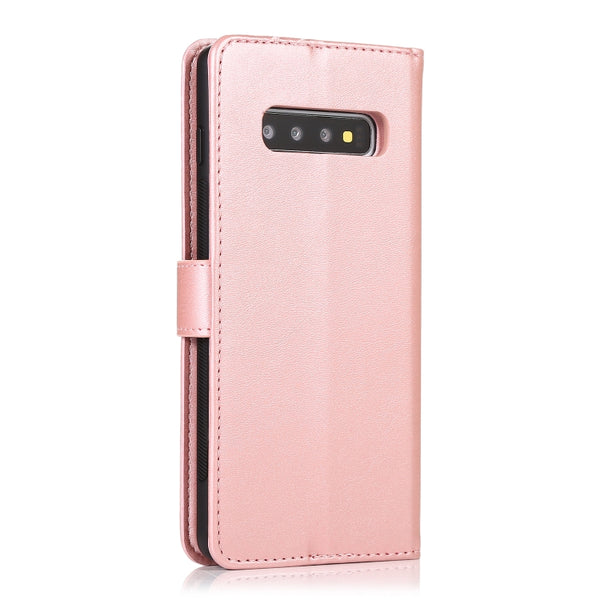 For Samsung Galaxy S10 Calf Texture 2 in 1 Detachable Magnetic Back Cover Horizontal F...(Rose Gold)