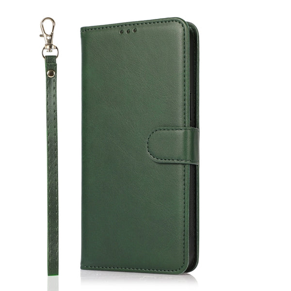 For Samsung Galaxy S10 Calf Texture 2 in 1 Detachable Magnetic Back Cover Horizontal Flip ...(Green)