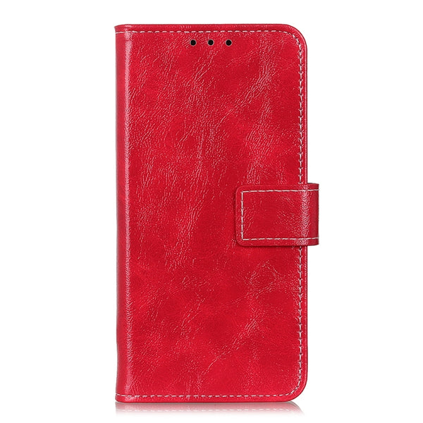 For iPhone 13 mini Retro Crazy Horse Texture Horizontal Flip Leather Case with Holder & Card...(Red)