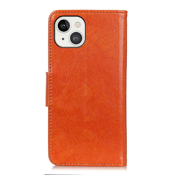 For iPhone 13 Nappa Texture Horizontal Flip Leather Case with Holder & Card Slots & Wallet(Orange)