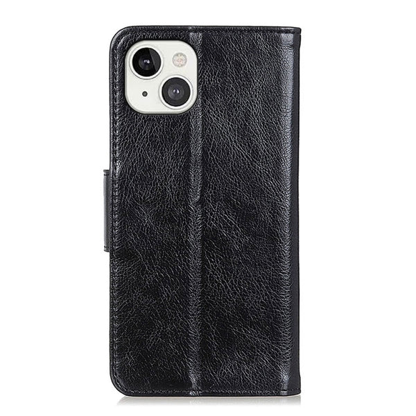 For iPhone 13 Nappa Texture Horizontal Flip Leather Case with Holder & Card Slots & Wallet(Black)