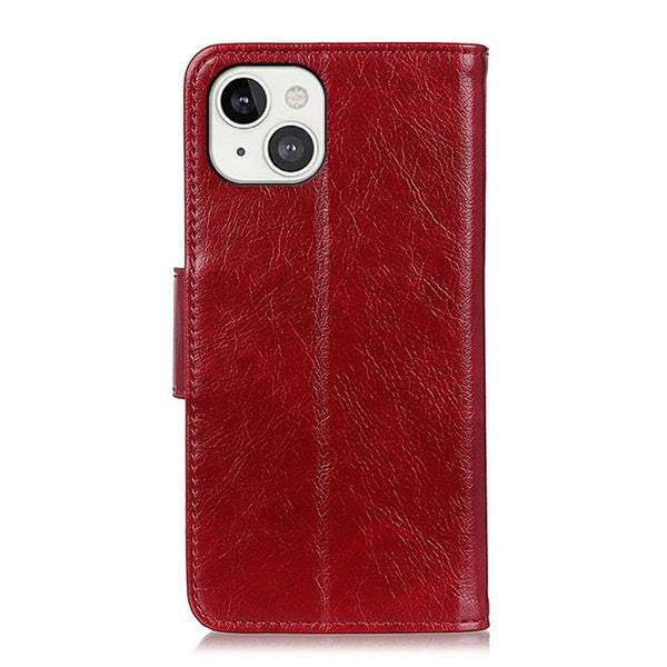 For iPhone 13 Nappa Texture Horizontal Flip Leather Case with Holder & Card Slots & Wallet(Red)