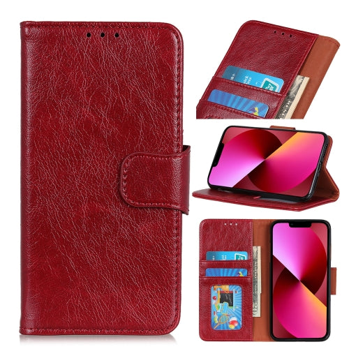 For iPhone 13 Nappa Texture Horizontal Flip Leather Case with Holder & Card Slots & Wallet(Red)