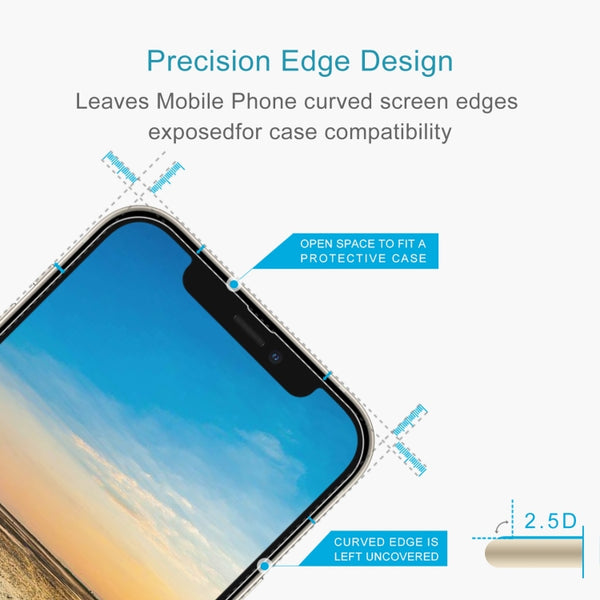 For iPhone 13 13 Pro 10pcs 0.26mm 9H 2.5D Tempered Glass Film