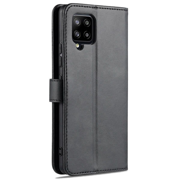 For Samsung Galaxy A42 5G AZNS Skin Feel Calf Texture Horizontal Flip Leather Case with Ca...(Black)