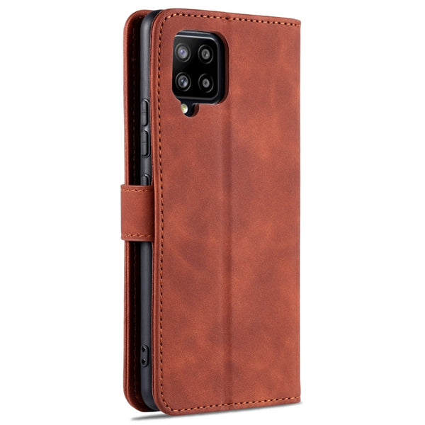 For Samsung Galaxy A42 5G AZNS Skin Feel Calf Texture Horizontal Flip Leather Case with Ca...(Brown)