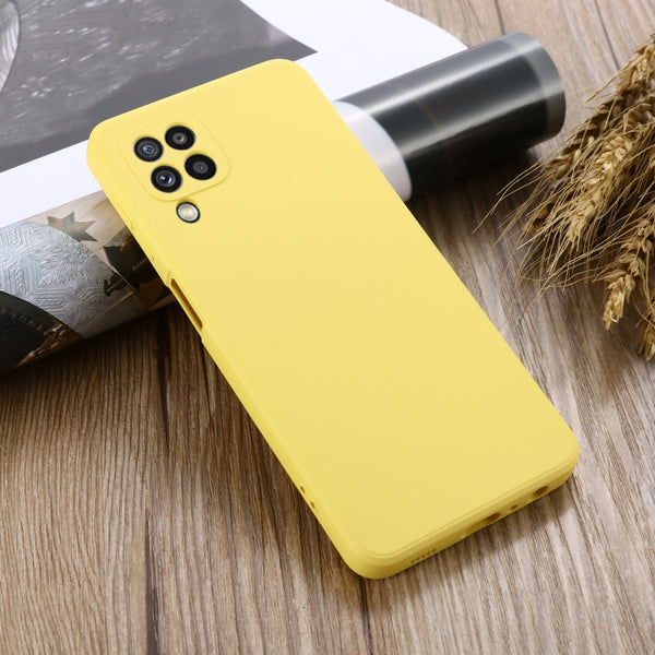 For Samsung Galaxy M32 4G Indian Version Solid Color Liquid Silicone Dropproof Full Cover...(Yellow)
