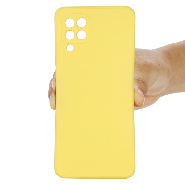 For Samsung Galaxy M32 4G Indian Version Solid Color Liquid Silicone Dropproof Full Cover...(Yellow)