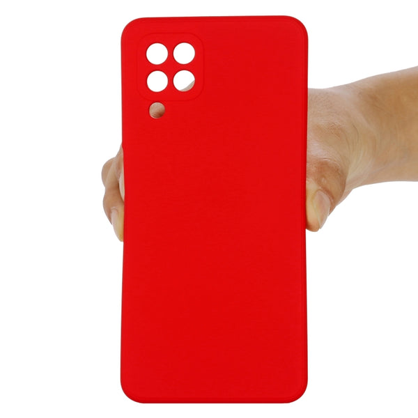 For Samsung Galaxy M32 4G Indian Version Solid Color Liquid Silicone Dropproof Full Coverage...(Red)