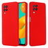 For Samsung Galaxy M32 4G Indian Version Solid Color Liquid Silicone Dropproof Full Coverage...(Red)
