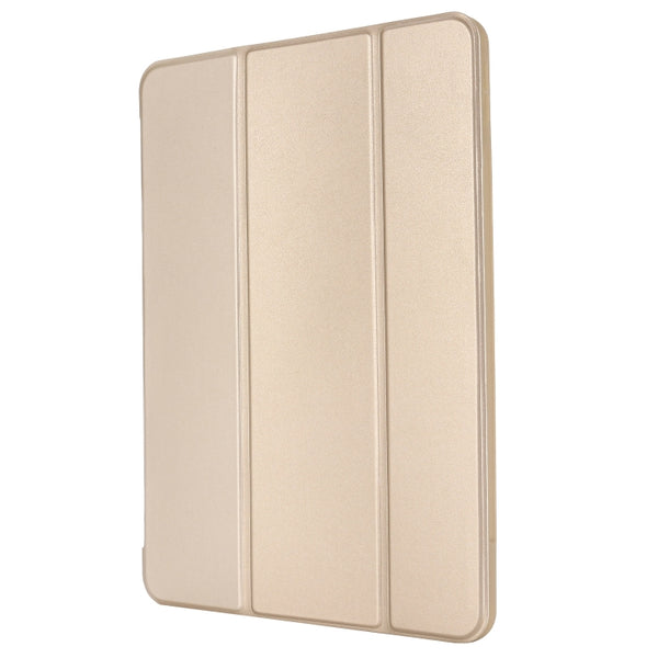 For iPad Pro 12.9 2022 2021 2020 2018 TPU Horizontal Flip Leather Tablet Case with Three-fo...(Gold)