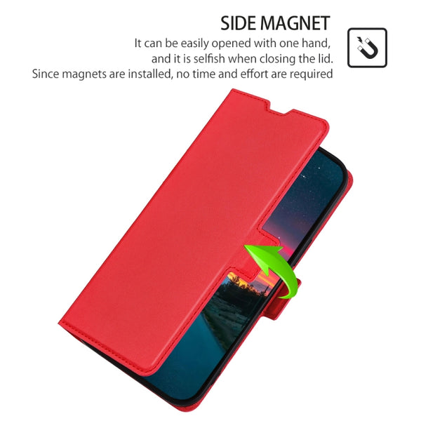 For Samsung Galaxy S20 Ultra-thin Voltage Side Buckle PU TPU Horizontal Flip Leather Case wi...(Red)