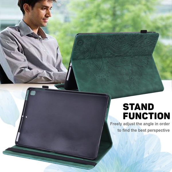 For Xiaomi Pad 5 Pro Pad 5 Peacock Embossed Pattern TPU PU Horizontal Flip Leather Case wi...(Green)